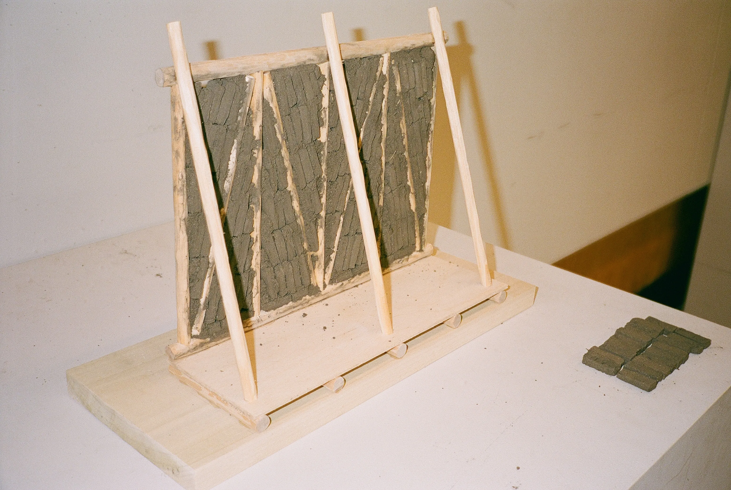 Senj: Afghan Wood Framing Technology. 1’/1.5” scale. Pine, earth, and poplar.