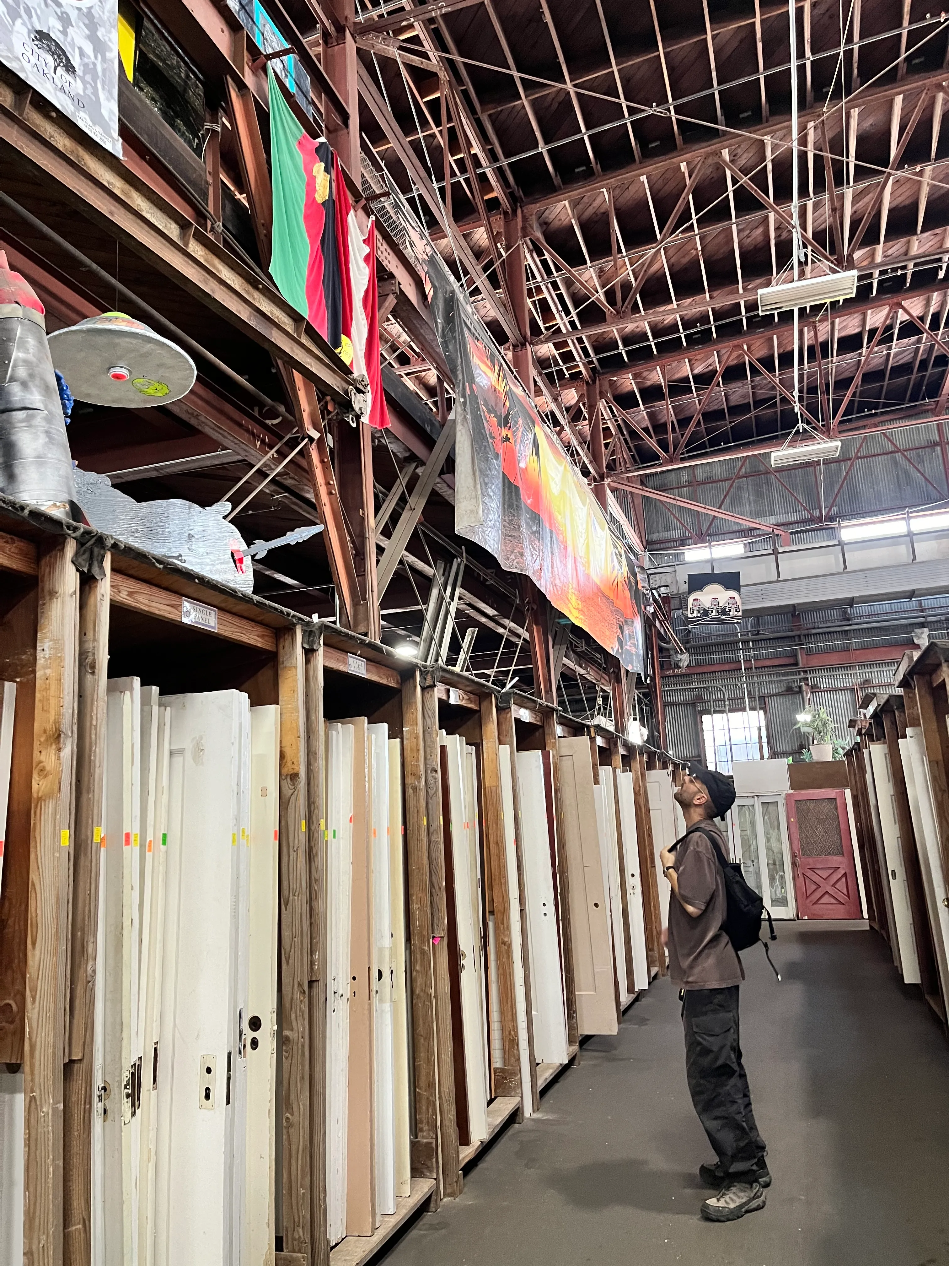 Omar and the Republic of Afghanistan 1974 Flag at Urban Ore, Berkeley, CA